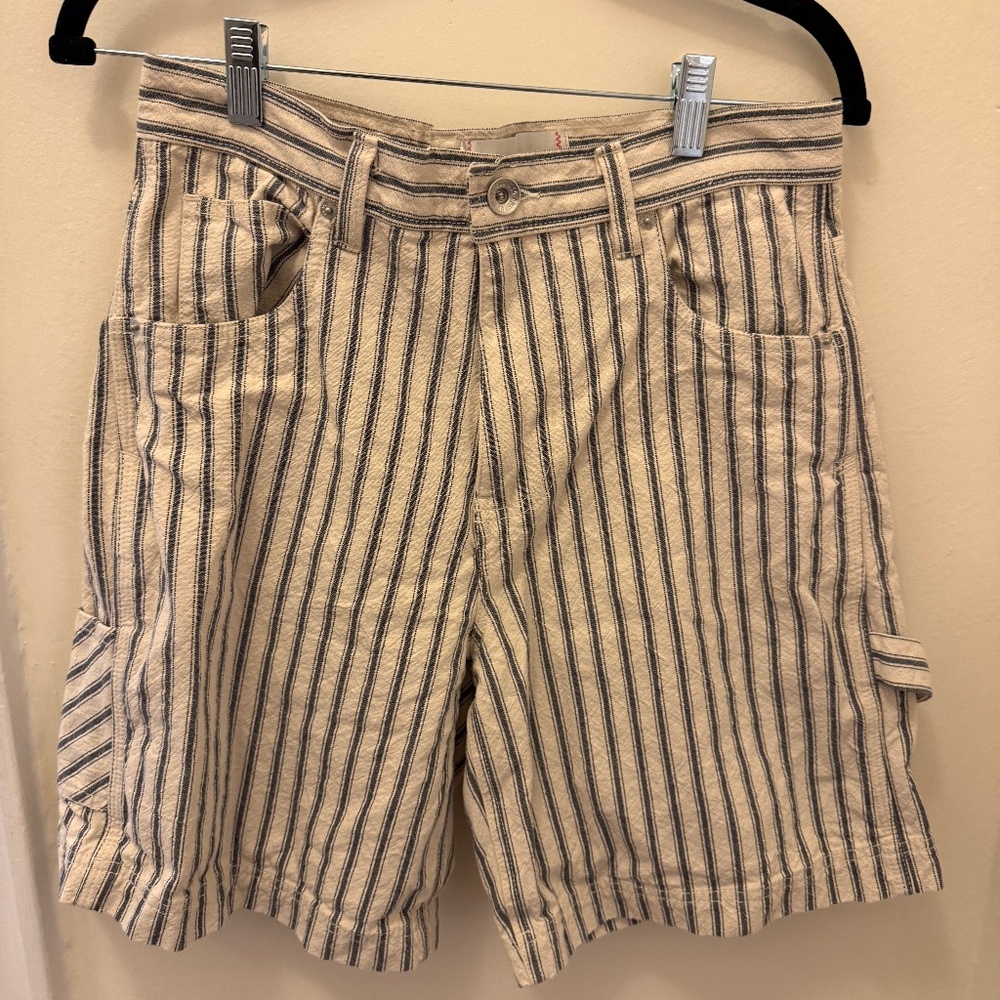 BDG Railroad Stripe Canvas Carpenter Short